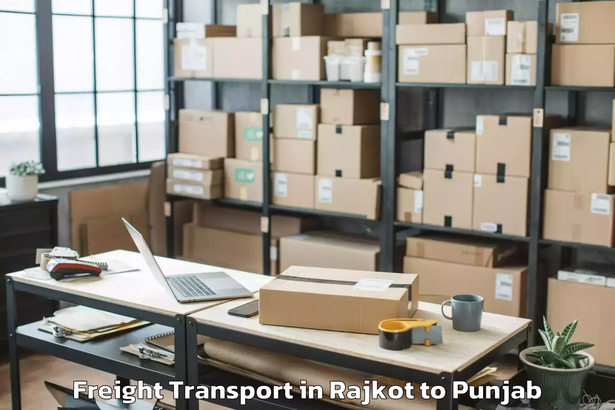 Reliable Rajkot to Abhilashi University Faridkot Freight Transport